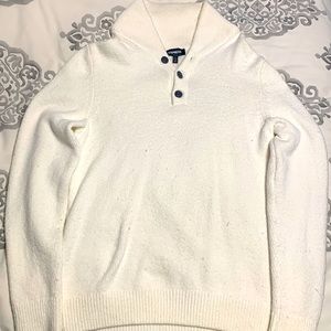 Express Mens Solid Shawl Collar Sweater